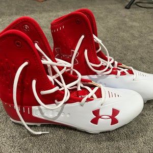 Under Armour Highlight Select Cleats Red White Size 10.5