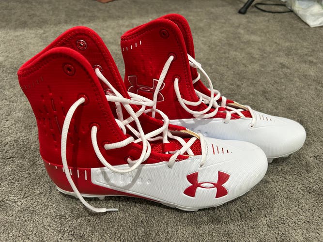 Under Armour Highlight Select Cleats Red White Size 10.5