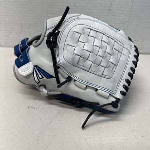Used Easton PCFP125-3WR RH Throw Fastpitch Gloves White/Black/Royal 12 1/2" 11835-S000195893