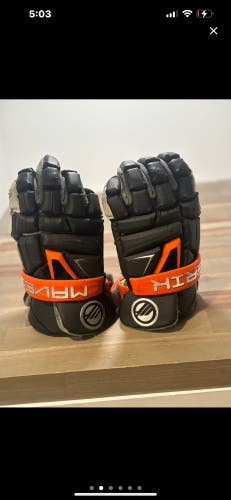 Maverick lacrosse gloves, size 10