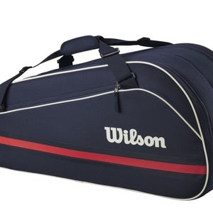 *NWT* WILSON 2025 TEAM TENNIS RACQUET 6PK BAG (NAVY) #WR8039901001. MSRP: $80
