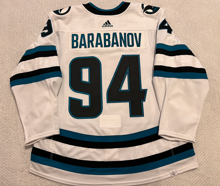 San Jose Sharks - Adidas Primegreen - Team Issued MiC Jersey - Alexander Barabanov #94