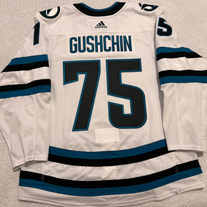San Jose Sharks - Adidas Primegreen - Team Issued MiC Jersey - NWOT - Danil Gushchin #75
