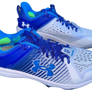 Under Armour Baseball Cleats Size 8 Blue Yard Low Metal Spikes Athletic New