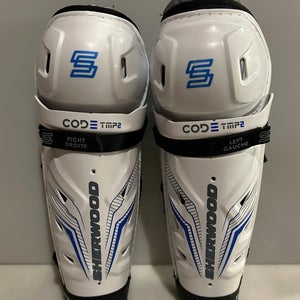 New Sherwood Code TMP 2 Junior 12” Hockey Shin Guards NWT