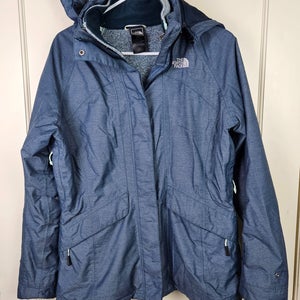 The North Face Hyvent 3 in 1 Jacket Womens Size: M Blue Fleece Liner Winter Warm