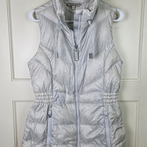 Athleta Banner Peak 800-Fill Down Vest Moonlight Grey Puffer Women's Size: M