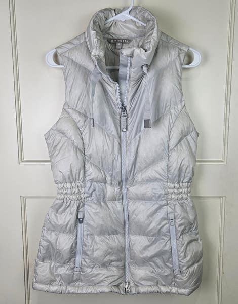 Athleta Banner Peak 800-Fill Down Vest Moonlight Grey Puffer