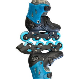 Used Airwalk ROLLER BLADES Junior Rec Fitness Skates Black Adjustable 11760-S000077941