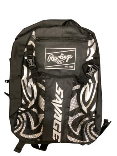 Used Rawlings SAVAGE BAT BAG BB/SB Player Backpack Black 11884-S000048122