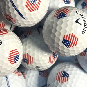 15  US Flag Tru Trac Callaway Chrome Soft Truvis AAAA Near Mint Used Golf Balls