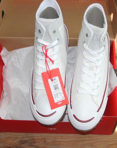 NEW Diesel S-Principia Mid Men's white Sneakers Shoes US 9.5 $195