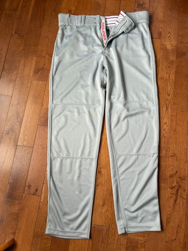 Gray Men's Adult XL Rawlings Game Pants (Used)
