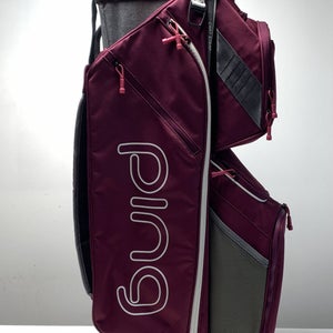 PING G Le Traverse Cart Bag Purple 14-Way Divide Single Strap Women's Golf Bag
