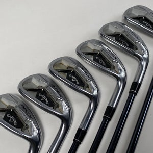 Callaway Apex 21 Iron Set 6-PW+AW Recoil Dart F3 Regular Graphite Mens RH