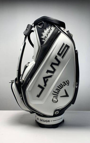 Callaway Jaws Raw Staff Bag White 6-Way Divide Single Strap Golf Bag