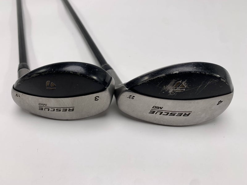 TaylorMade Rescue Mid 3 & 4 Hybrid Set 19* 22* Regular Graphite Mens RH