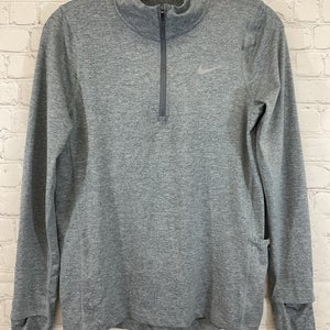 Nike CU3220-084 Women's DRI-FIT Lightweight Long-Sleeve Running Pullover Grey XS