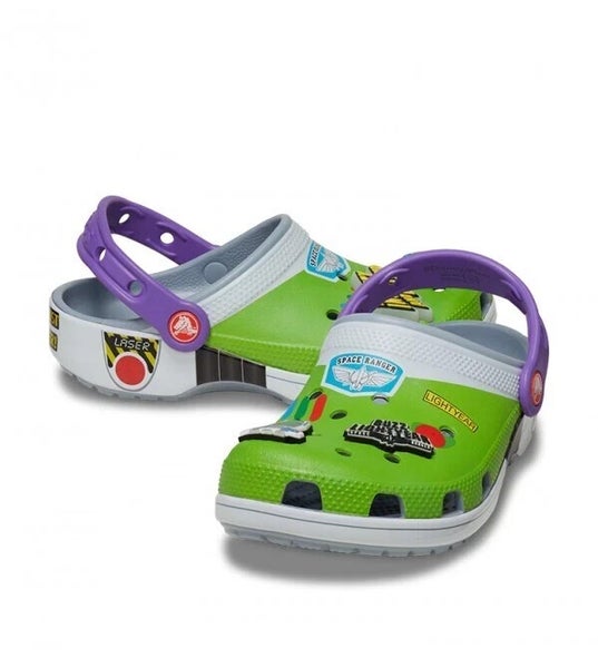 Crocs Classic Toy Story Buzz 209857-0ID Clogs Toddler 4 Green Casual Shoes BYB50