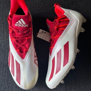 Adidas Adizero 11 “White Solar Red” Football Cleats Size 13
