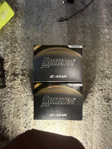 Srixon Z-STAR Pure White and Tour Yellow Balls 12 Pack (1 Dozen) (New)
