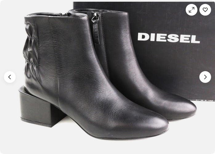 NEW Diesel Jaynet Mab Women's Boots shoes Black Leather size US 8.5