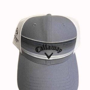 Callaway Stripe Mesh Hat (Charcoal/White, Adjustable) Broadmoor GC NSW
