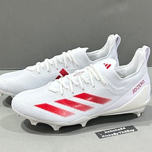 Adidas SM Adizero Electric Football Cleats White Red Size 10.5 IH0539