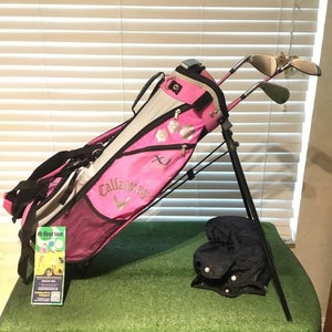 Callaway Jr. Girls XJ Set (3W, 7i, 9i, Putter)53-60 J-Reg.Graphite & Stand Bag
