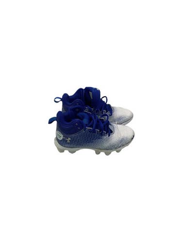 Used Under Armour SPOT LIGHT BB/SB Cleats Royal Blue Youth 13.0 11347-S000250483