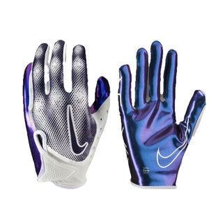 New adult large Nike Vapor Jet 7.0 football skill Gloves white/purple iridescent