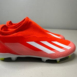 Sizs 5 Men’s Adidas X Crazyfast League LL FG Solar Red Volt Soccer Cleats