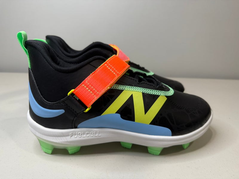 Size 7 Men’s New Balance FuelCell Lindor 2 Comp JLINDBK2 Black Baseball Cleats