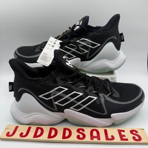 Adidas Mahomes 1 Impact FLX Training Shoes Black White HQ2074 Men's Size 10 NEW