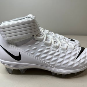 Size 11  Men’s Nike Force Savage Pro 2 Football Cleats  White Black