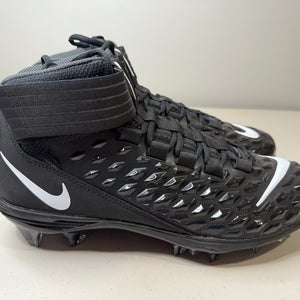 Size 10 Men’s Nike Force Savage Pro 2 Football Cleats  Black White