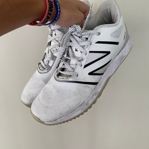 White Men's Size 13.0 (W 14.0) Adult New Balance Mid Top Freeze 4.0 Turf Cleats (Used)