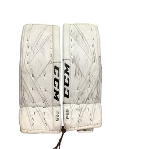 Used CCM P2.9 Goalie Leg Pads Senior White 33 1/2" 11686-S000044402