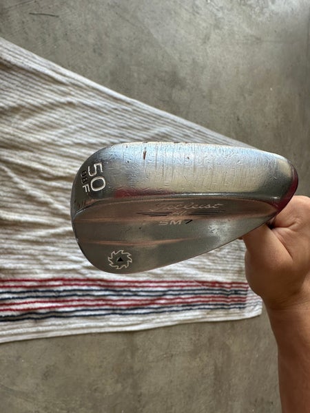 Men's Titleist Vokey SM7 Tour Chrome Right Handed Wedge Wedge Flex 50 Degree Steel Shaft (Used)