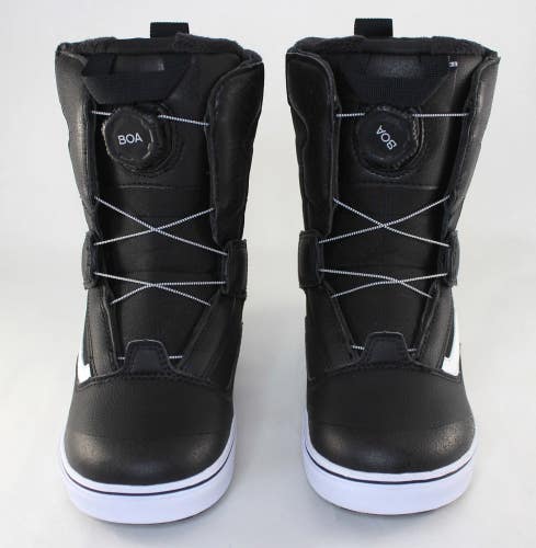 Vans Youth Juvie Linerless Snowboard Boots Kids Size 2 Black / White New 2025