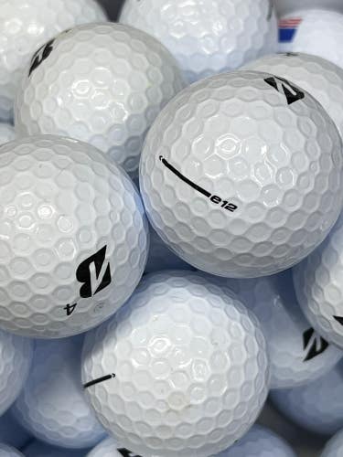 12 Near Mint AAAA White Bridgestone E12 Contact Used Golf Balls