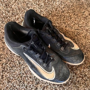 Black Men's Size M 11.0 (W 12.0) Nike Low Top Alpha Huarache Elite 4 Metal (Used)