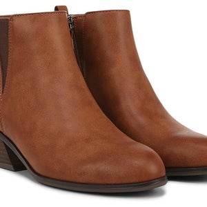 Dr. Scholl's Lacey Boots Women's US 8.5 Honey Faux Leather Chelsea Booties PQ519