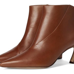 Naturalizer 27 Edit Esme Women 8.5 Brandy Leather Sculpted Heel Ankle Boot PQ531