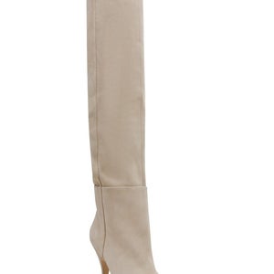 Steve Madden Bellamie Boots Women's US 7 Sand Suede Pointed Toe Knee-High PQ506