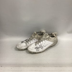 Used Under Armour LAX Cleats Mens White Senior 11.5 11851-S000034010