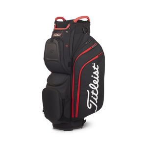 TITLEIST CART 15 BAG BLACK/BLACK/RED