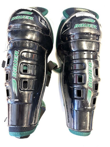 Used Bauer IMPACT Junior Shin Guards Black 11" 11860-S000293539