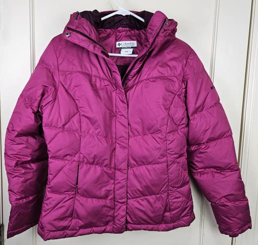 Columbia Omni Shield Down Puffer Jacket Womens Size: S Fuchsia Hooded
