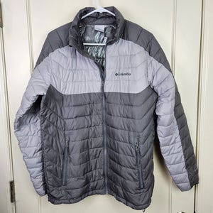 Columbia Omni-Heat Puffer Full Zip Jacket Gray Mens Size: S